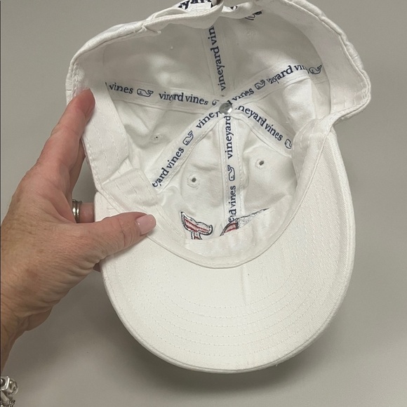 Vineyard Vines White Cap with Flag Whale Logo main image 4